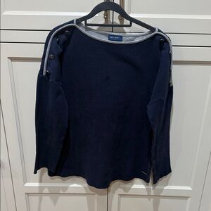 Saint James Navy Blue Top Sz 8 or 40